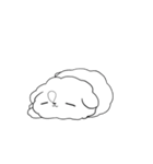 なんだかゆるいふわふわなイヌ（個別スタンプ：32）