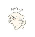 もふもふプードルくん<WH> と なかまたち（個別スタンプ：3）