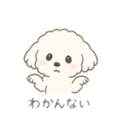 もふもふプードルくん<WH> と なかまたち（個別スタンプ：6）