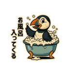 アメコミ風パフィン【ニシツノメドリ】（個別スタンプ：34）