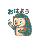 チェコ風のハリネズミとキノコ（個別スタンプ：16）
