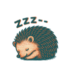 チェコ風のハリネズミとキノコ（個別スタンプ：17）
