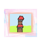 イラスト人のみよじ組合パズル（個別スタンプ：3）