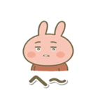 たまに頑張る⁉ まったりピンクのウサギ（個別スタンプ：16）