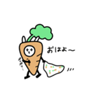 にんじんをかぶったうさぎ（個別スタンプ：3）