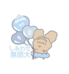 PENOちゃん推し活始めました♡水色（個別スタンプ：34）