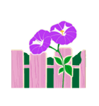 あさがおのお花スタンプ（個別スタンプ：2）