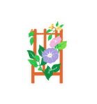 あさがおのお花スタンプ（個別スタンプ：4）