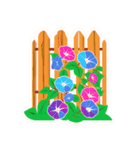 あさがおのお花スタンプ（個別スタンプ：8）