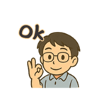 眼鏡をかけたハンサムな少年（個別スタンプ：15）