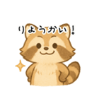 ふわふわアライグマ（個別スタンプ：5）
