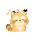 ふわふわアライグマ（個別スタンプ：12）