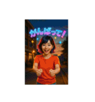 リアルな女の子の友達彼氏メッセージ背景付（個別スタンプ：38）