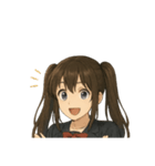 はっぴーツインテガール（個別スタンプ：1）