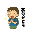 学校や習い事に通う男の子。（個別スタンプ：13）