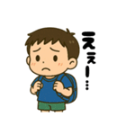 学校や習い事に通う男の子。（個別スタンプ：16）