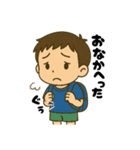 学校や習い事に通う男の子。（個別スタンプ：21）