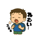 学校や習い事に通う男の子。（個別スタンプ：23）