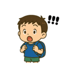 学校や習い事に通う男の子。（個別スタンプ：26）