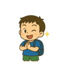 学校や習い事に通う男の子。（個別スタンプ：27）