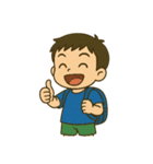 学校や習い事に通う男の子。（個別スタンプ：31）