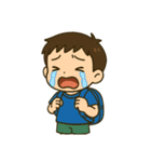 学校や習い事に通う男の子。（個別スタンプ：34）