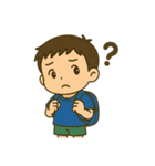 学校や習い事に通う男の子。（個別スタンプ：35）