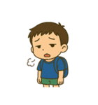 学校や習い事に通う男の子。（個別スタンプ：36）