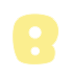 可愛いパステル♡アルファベット＆数字（個別スタンプ：2）