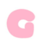 可愛いパステル♡アルファベット＆数字（個別スタンプ：7）
