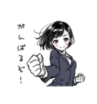 がんばる新人女子応援（個別スタンプ：1）