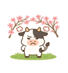 ウシと桜のスタンプ@SFW（個別スタンプ：1）