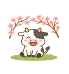 ウシと桜のスタンプ@SFW（個別スタンプ：2）