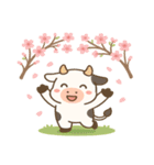 ウシと桜のスタンプ@SFW（個別スタンプ：4）