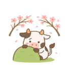 ウシと桜のスタンプ@SFW（個別スタンプ：7）