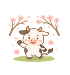 ウシと桜のスタンプ@SFW（個別スタンプ：9）