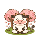 ウシと桜のスタンプ@SFW（個別スタンプ：12）