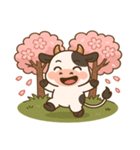 ウシと桜のスタンプ@SFW（個別スタンプ：15）