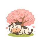 ウシと桜のスタンプ@SFW（個別スタンプ：22）