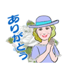 マダム達の 挨拶 連絡 デカ文字（個別スタンプ：6）