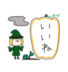 丸顔魔女（三女）ハロウィン（個別スタンプ：21）