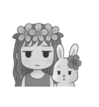 マノアちゃんうさちゃんほのぼのスタンプ（個別スタンプ：25）