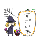 丸顔魔女（四女）ハロウィン（個別スタンプ：7）