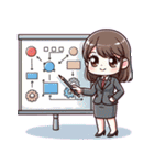 日常 ドタバタ オフィスレディ OL（個別スタンプ：4）