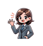日常 ドタバタ オフィスレディ OL（個別スタンプ：7）