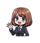 日常 ドタバタ オフィスレディ OL（個別スタンプ：28）
