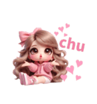 ピンクパーカーギャル❤︎（個別スタンプ：8）