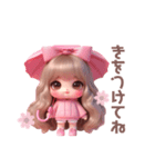 ピンクパーカーギャル❤︎（個別スタンプ：12）