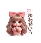 ピンクパーカーギャル❤︎（個別スタンプ：13）