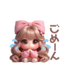 ピンクパーカーギャル❤︎（個別スタンプ：14）
